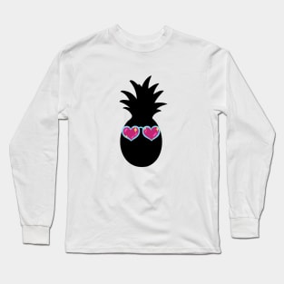 Pineapple man- pink heart glasses Long Sleeve T-Shirt